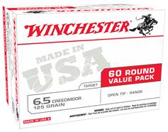 Winchester Ammo USA65CMVP USA Ready  6.5 Creedmoor 125 gr 2850 fps Open Tip 60 Bx/4 Cs (Value Pack)